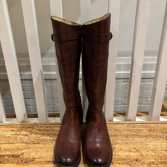 FRYE-Molly Button-Tall Knee High Boot- Redwood Leather-SIZE 6-NWOB - Picture 6 of 8